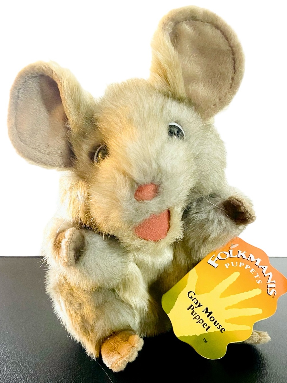 New Folkmanis Grey Mouse Puppet Plush Stuffed Animal Storytelling Animation - Picture 2 of 13